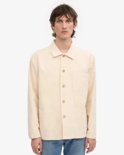 Organic Workwear Jacket - Ivory White
