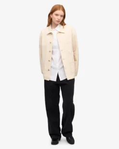 Organic Workwear Jacket - Ivory White