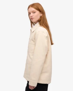 Organic Workwear Jacket - Ivory White