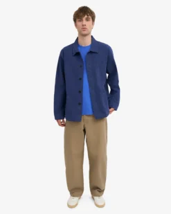 Organic Workwear Jacket - Marine Blue