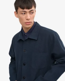 Organic Workwear Jacket - Navy Blue