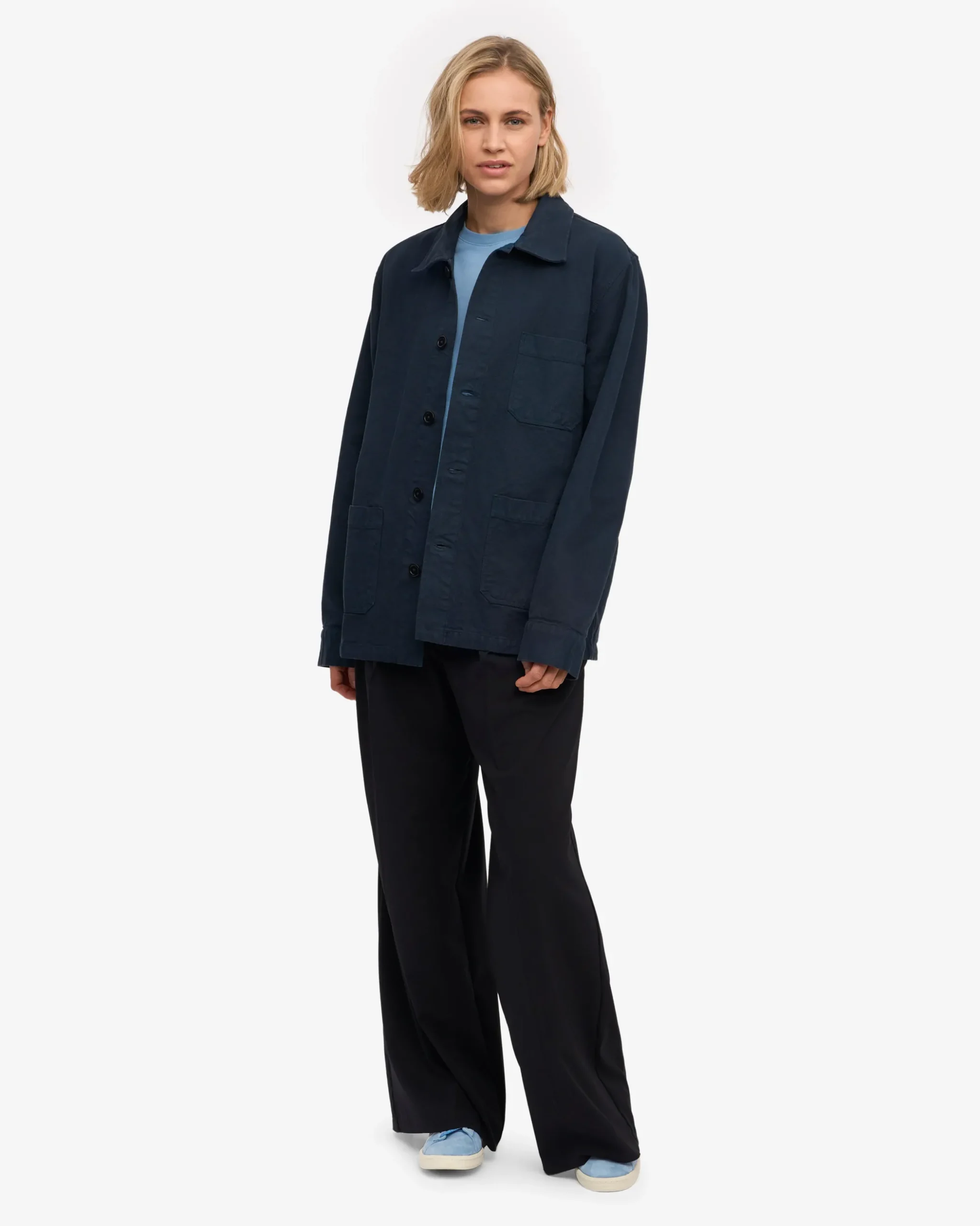 Organic Workwear Jacket - Navy Blue