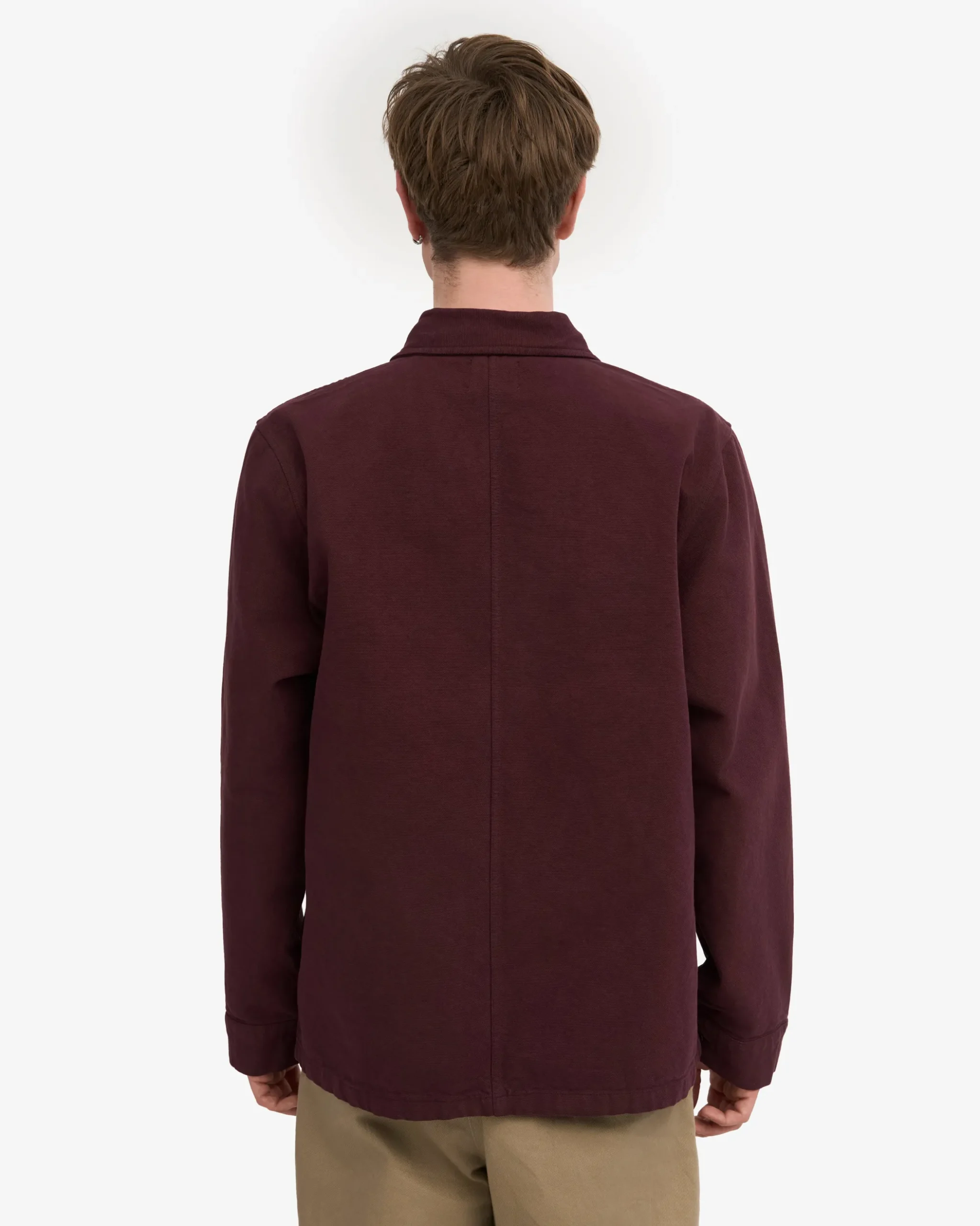 Organic Workwear Jacket - Oxblood Red