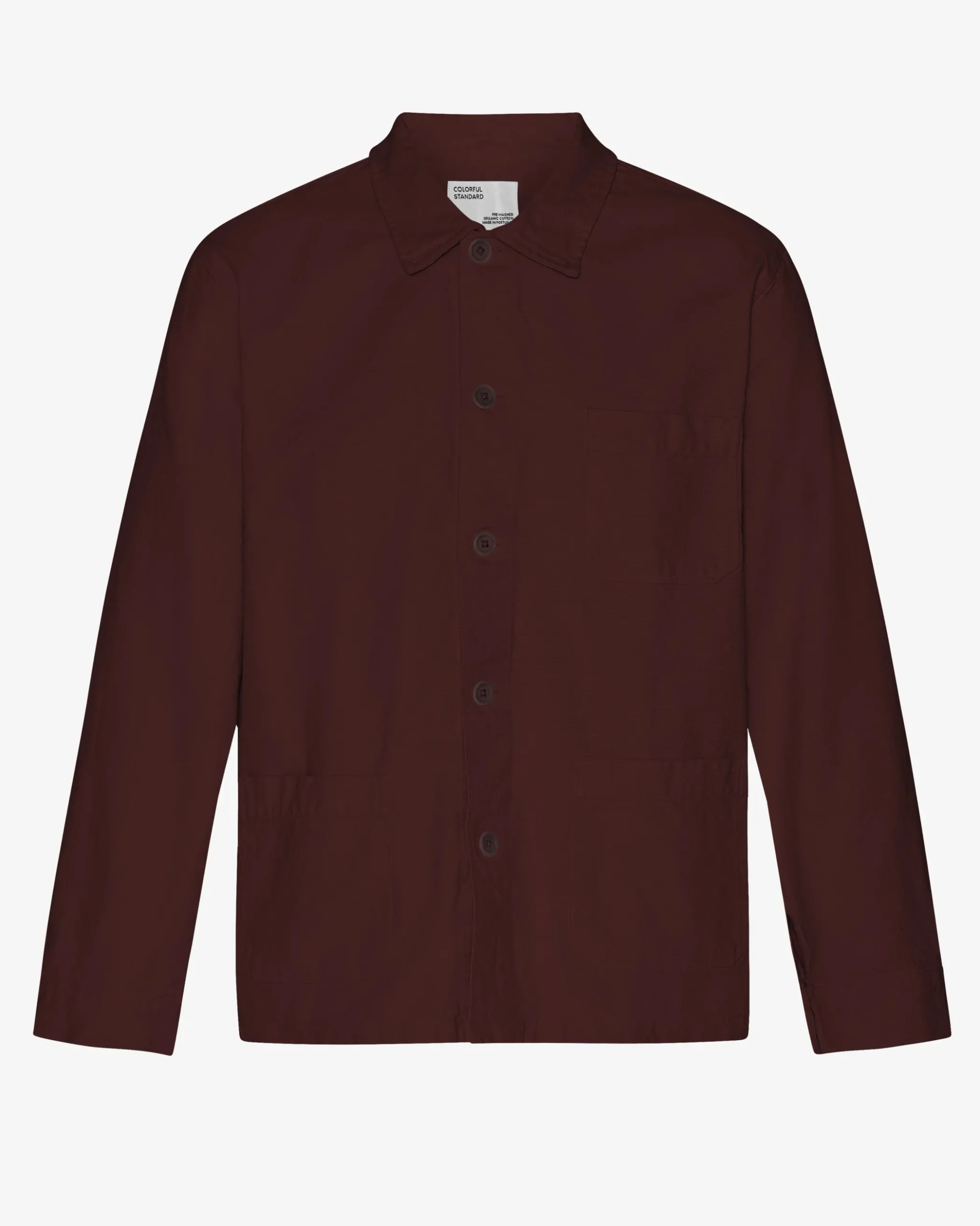 Organic Workwear Jacket - Oxblood Red