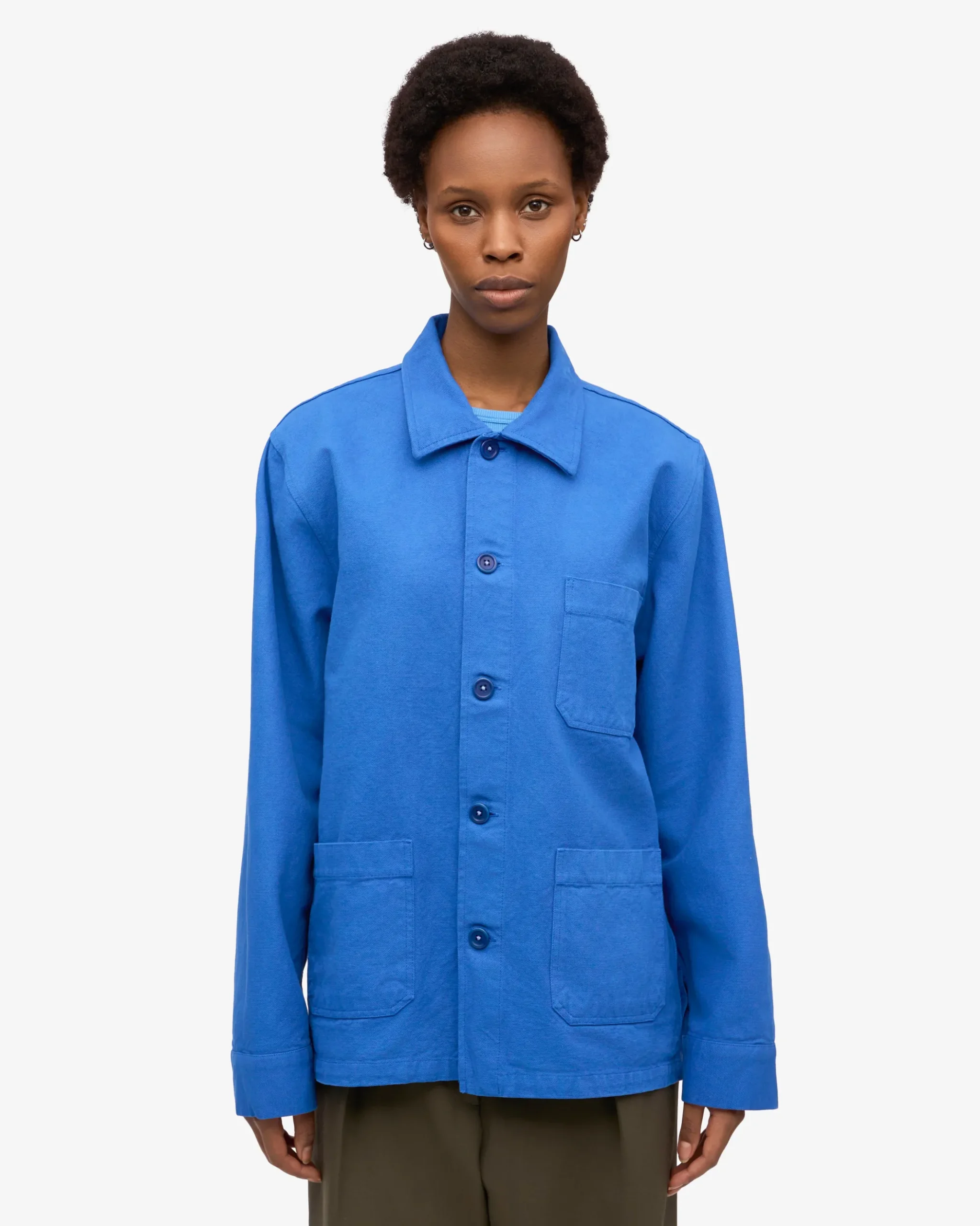 Organic Workwear Jacket - Pacific Blue