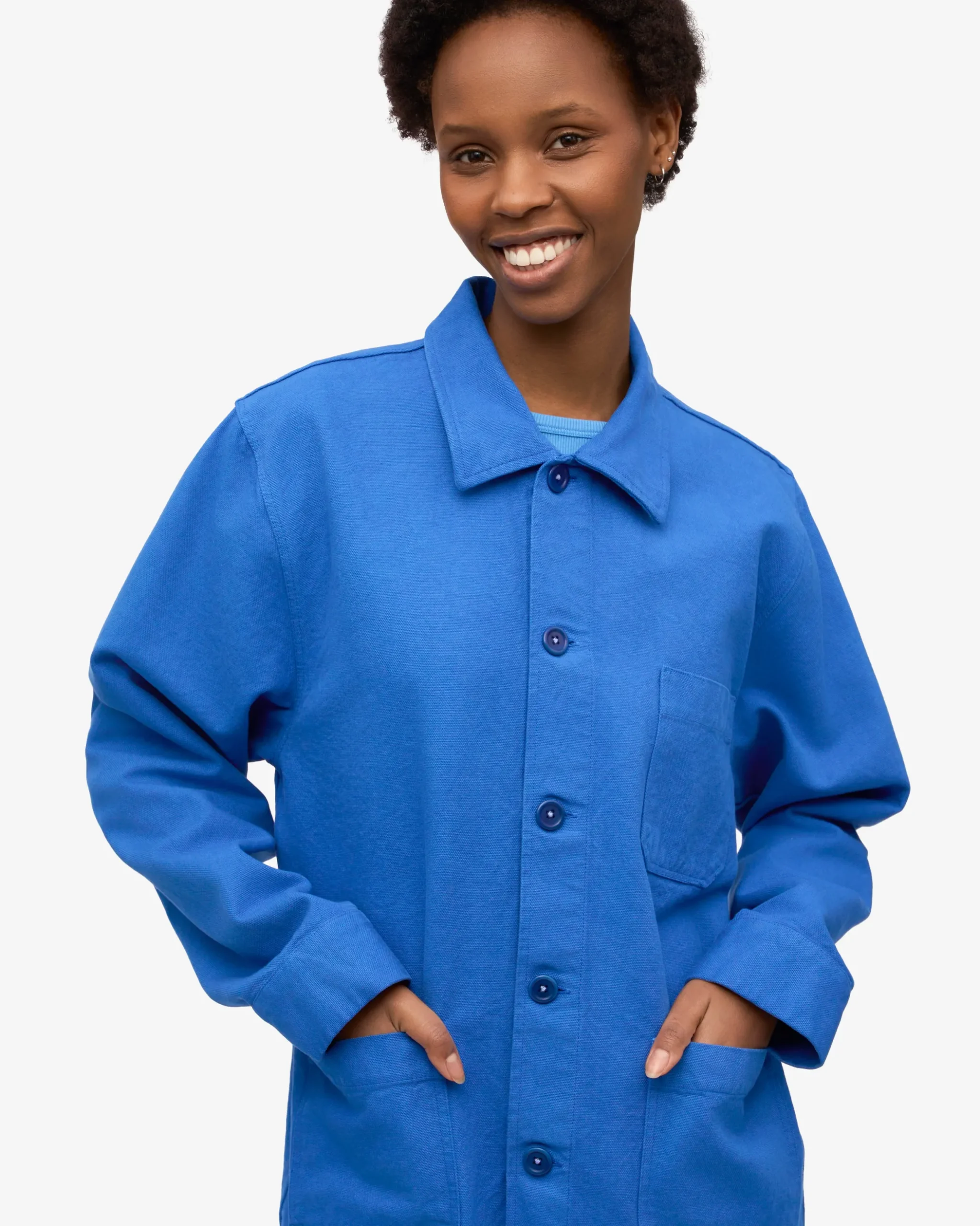 Organic Workwear Jacket - Pacific Blue