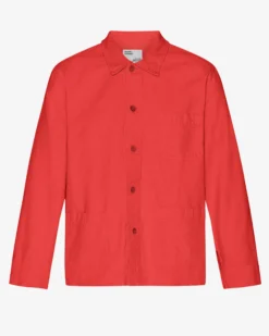 Organic Workwear Jacket - Red Tangerine