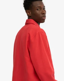 Organic Workwear Jacket - Red Tangerine