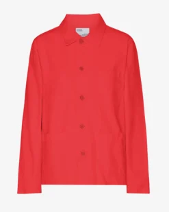 Organic Workwear Jacket - Red Tangerine