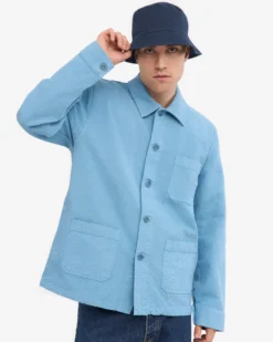 Organic Workwear Jacket - Seaside Blue