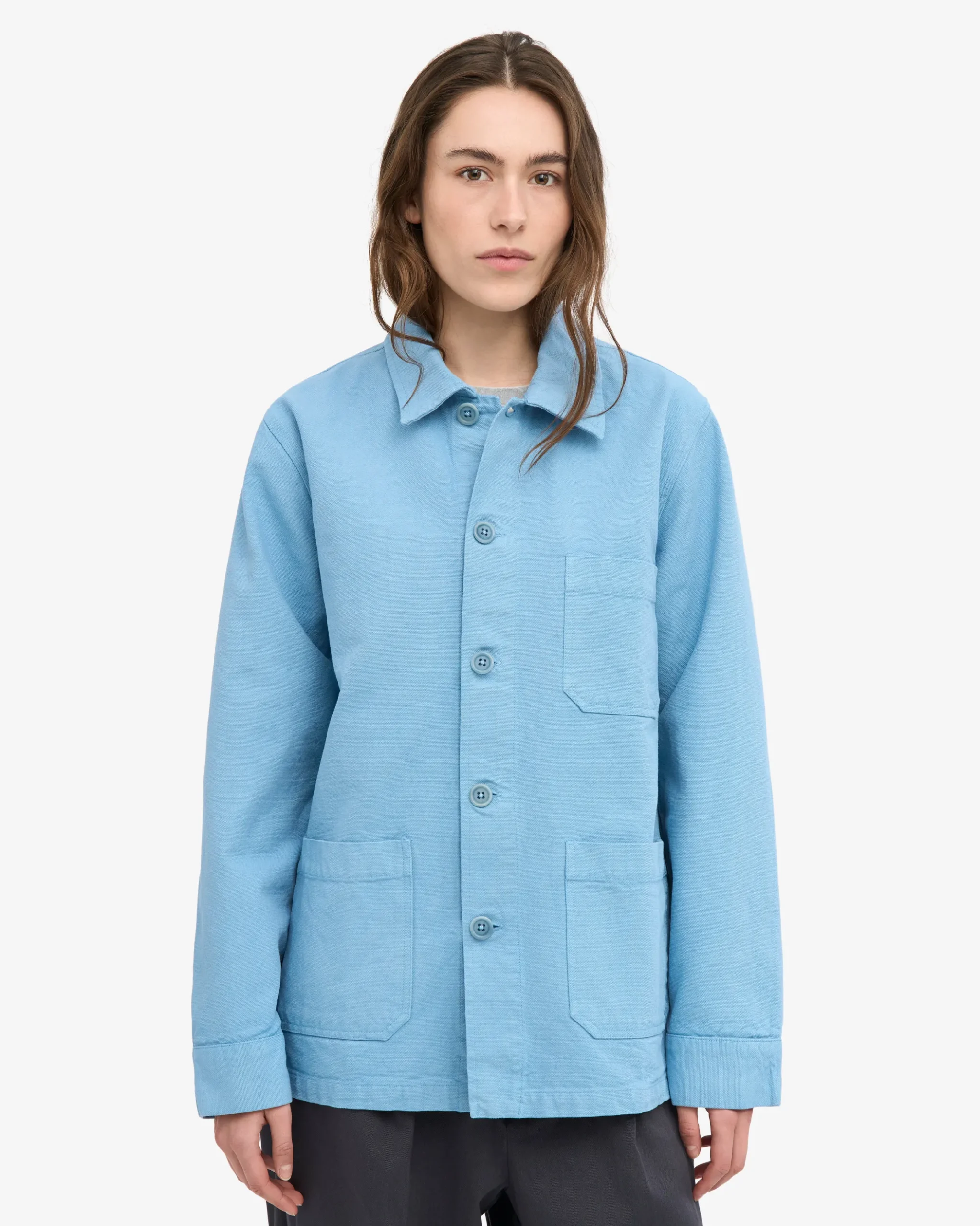 Organic Workwear Jacket - Seaside Blue
