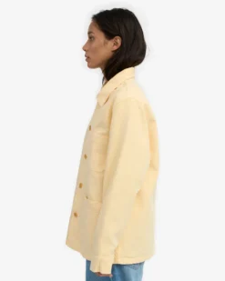 Organic Workwear Jacket - Soft Yellow