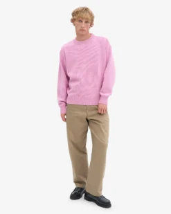 Oversized Merino Wool Crew - Cherry Blossom