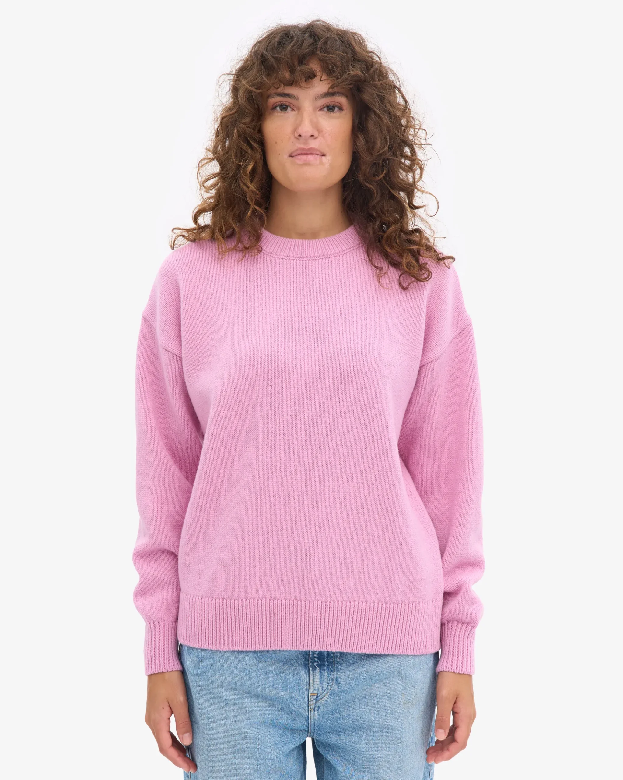 Oversized Merino Wool Crew - Cherry Blossom