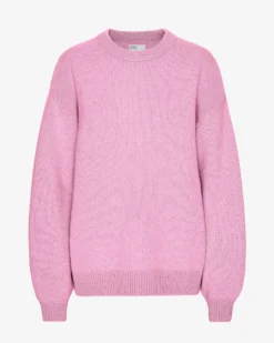 Oversized Merino Wool Crew - Cherry Blossom