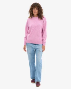 Oversized Merino Wool Crew - Cherry Blossom