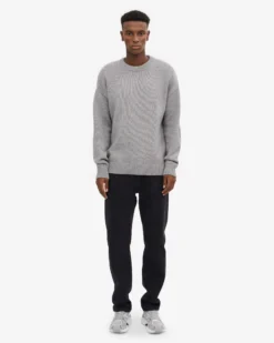 Oversized Merino Wool Crew - Heather Grey
