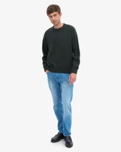 Oversized Merino Wool Crew - Hunter Green