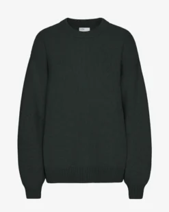 Oversized Merino Wool Crew - Hunter Green