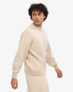 Oversized Merino Wool Crew - Ivory White