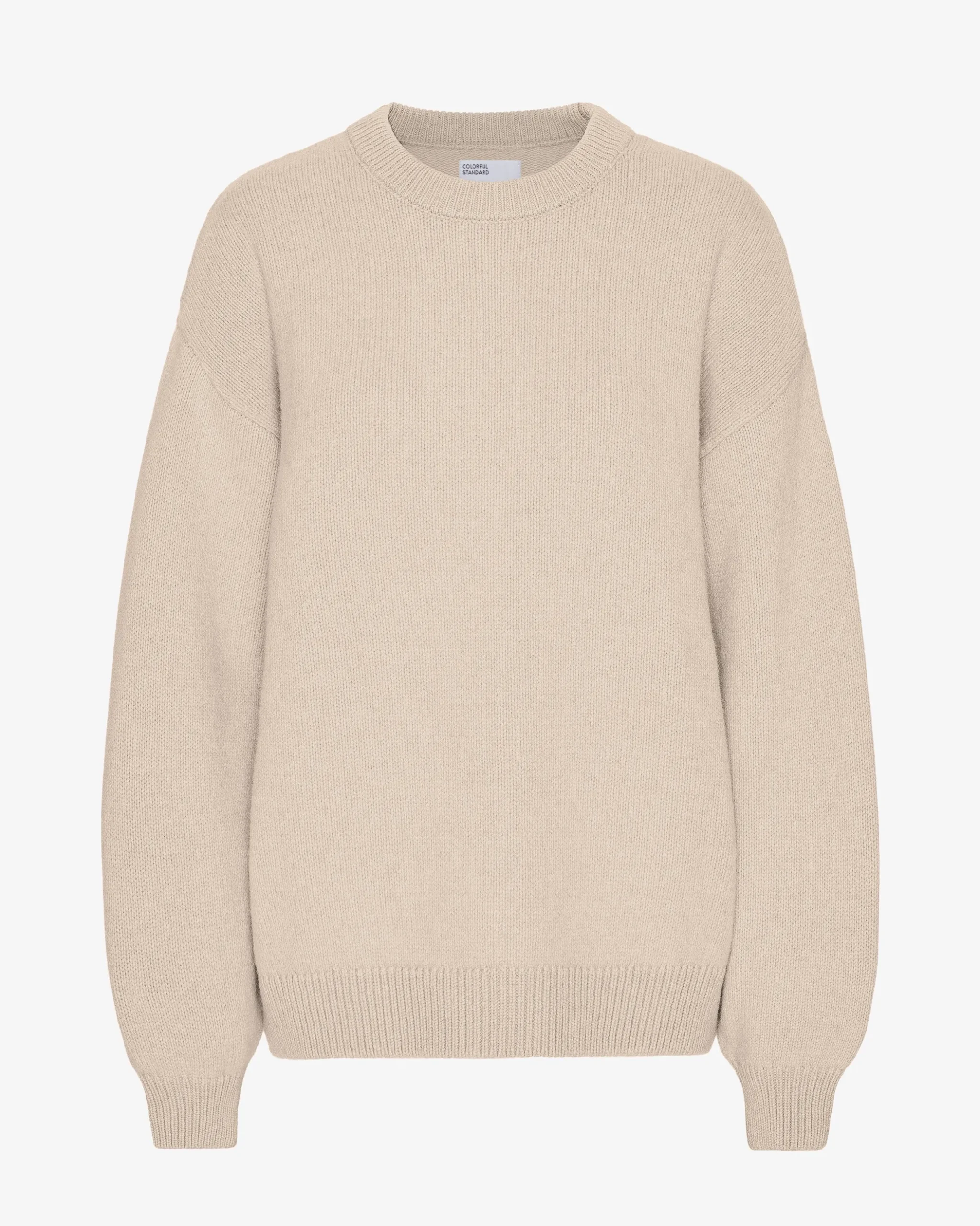 Oversized Merino Wool Crew - Ivory White
