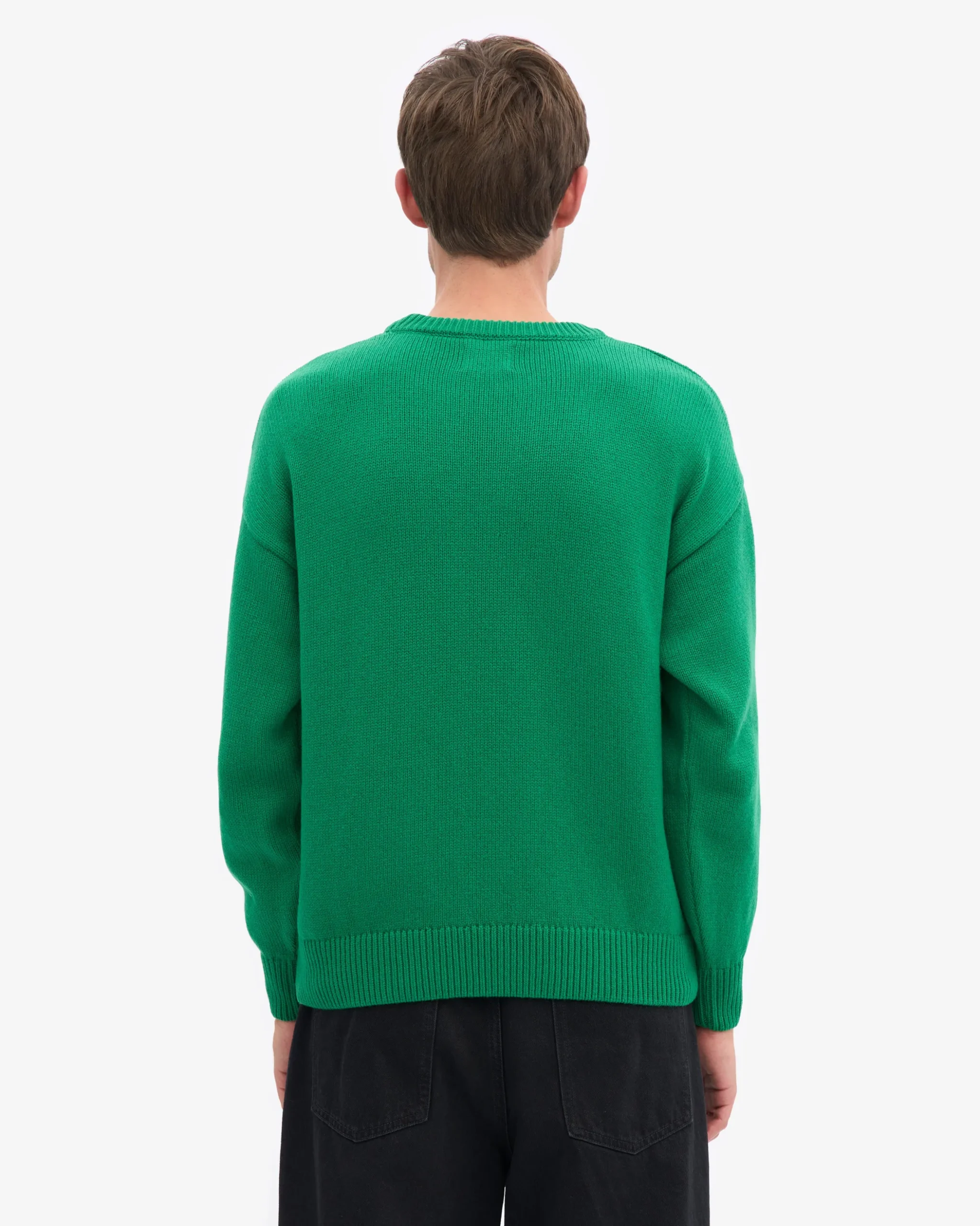Oversized Merino Wool Crew - Kelly Green
