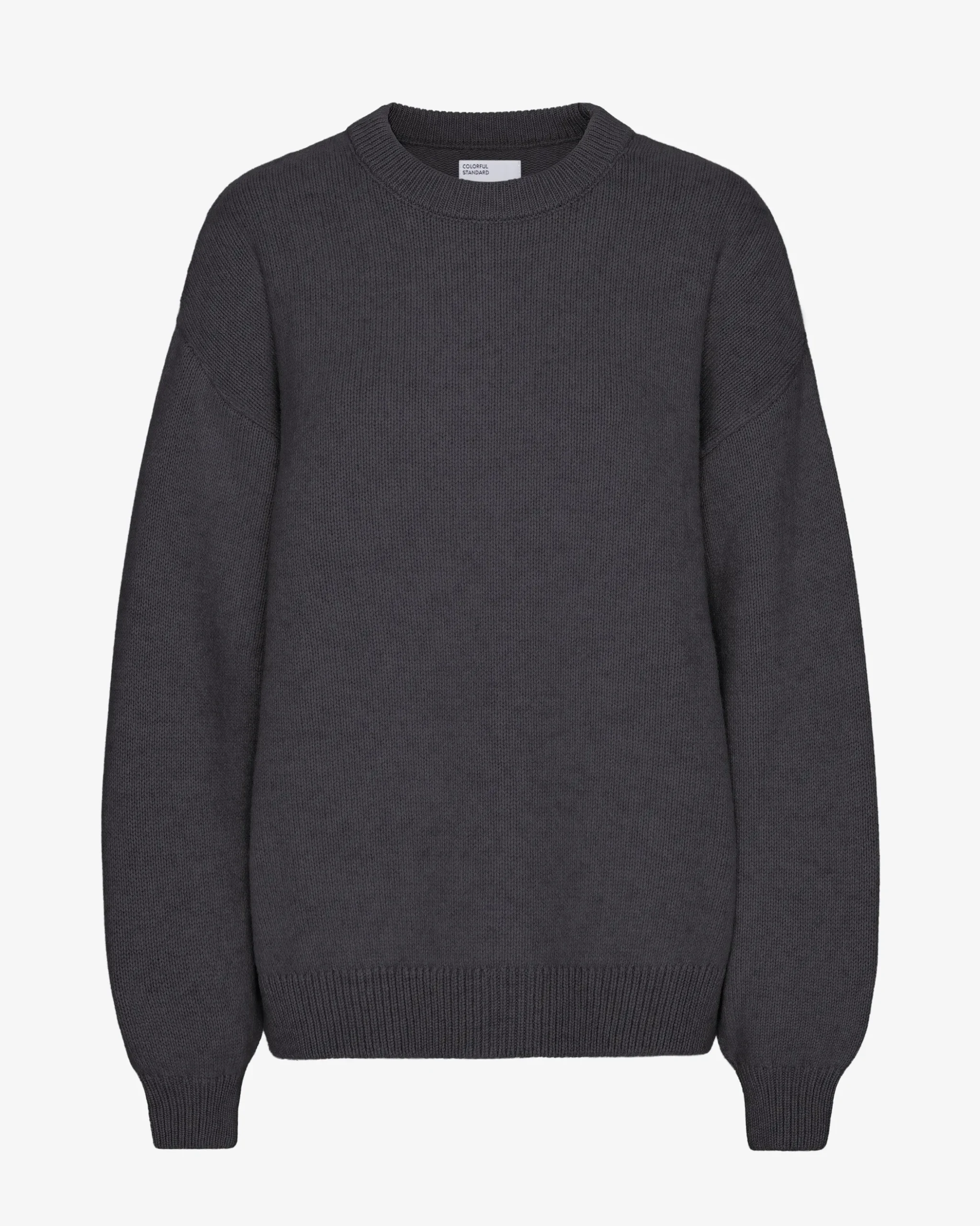 Oversized Merino Wool Crew - Lava Grey
