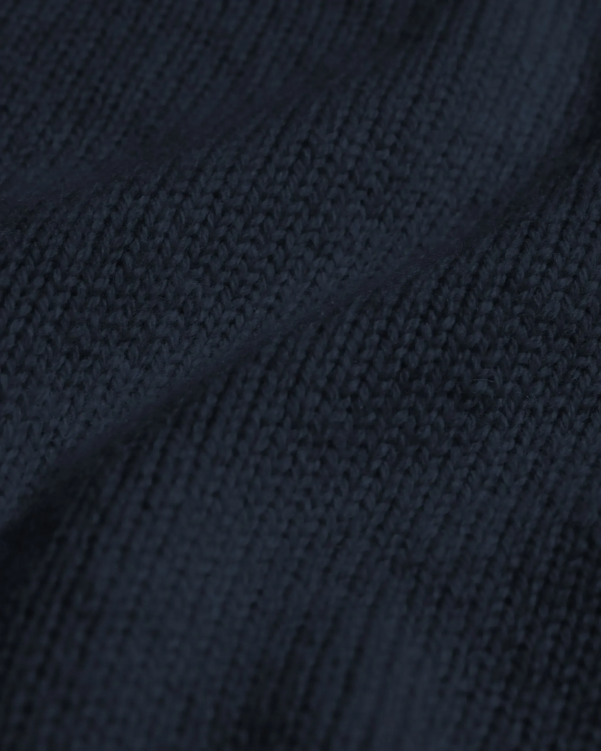Oversized Merino Wool Crew - Navy Blue