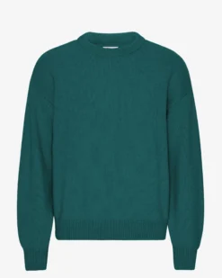 Oversized Merino Wool Crew - Ocean Green