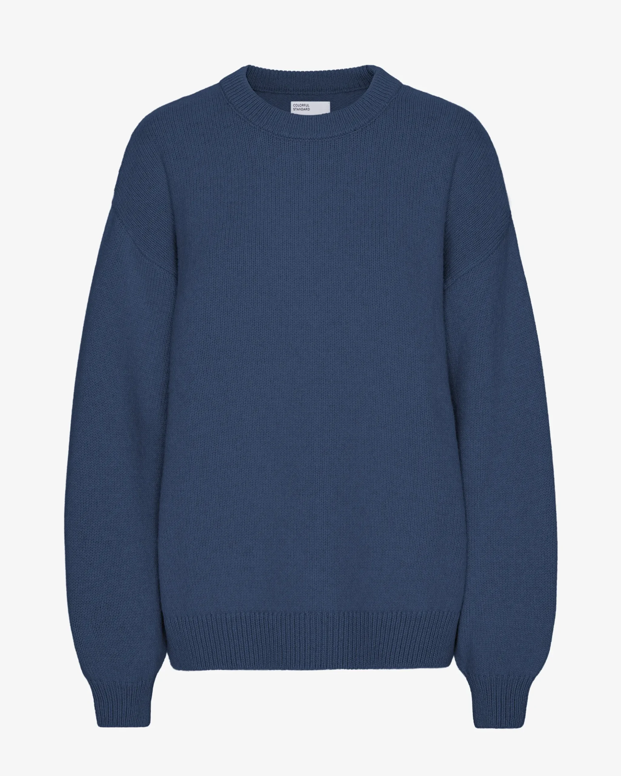 Oversized Merino Wool Crew - Petrol Blue