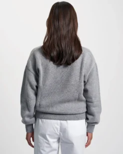 Oversized Merino Wool Crew - Scarlet Red