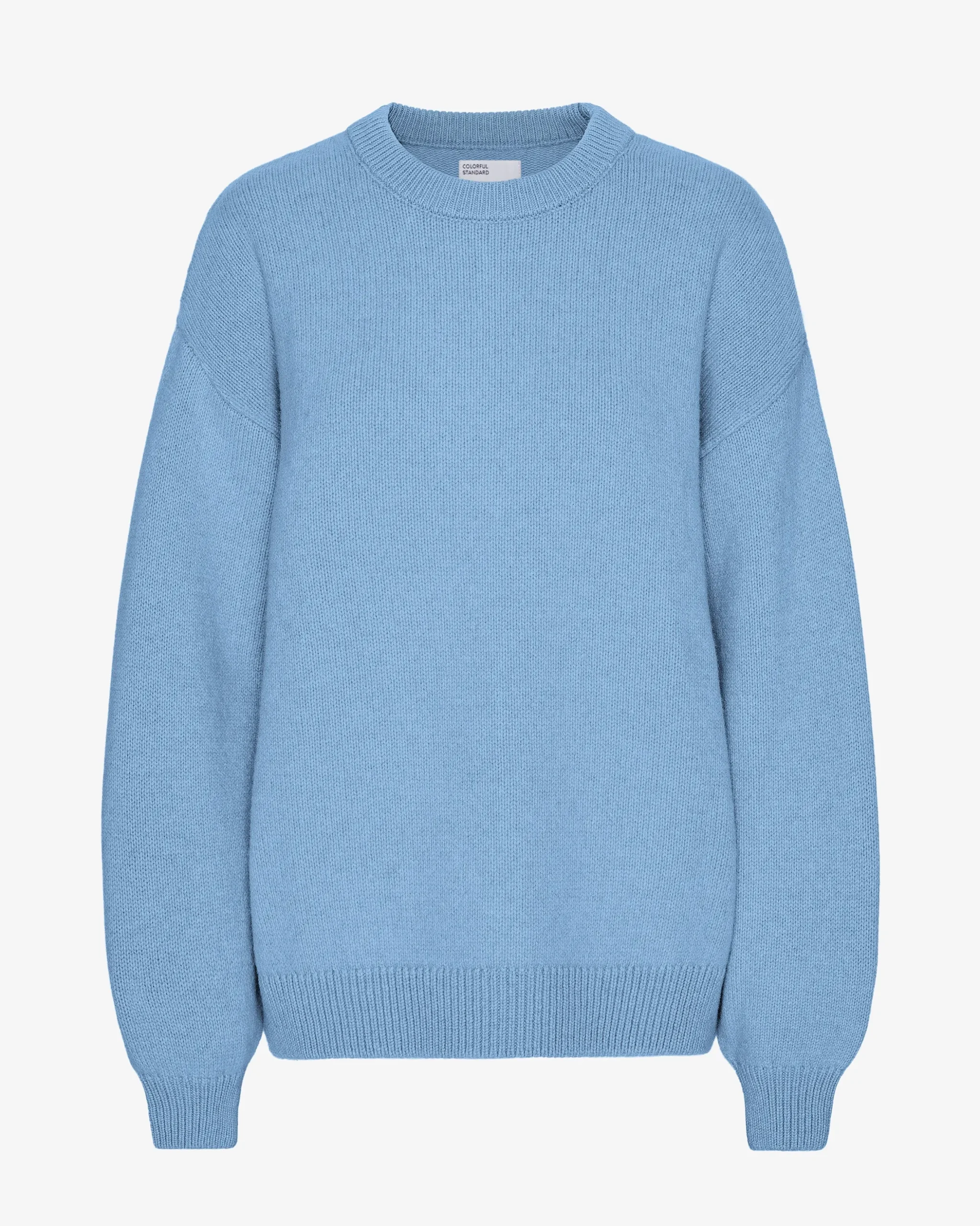 Oversized Merino Wool Crew - Seaside Blue