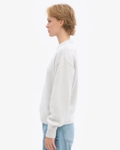 Oversized Merino Wool Crew - Snow Melange