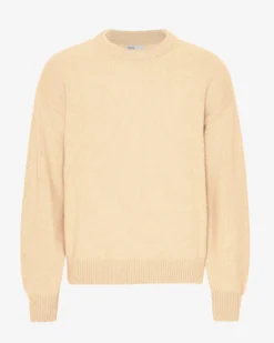 Oversized Merino Wool Crew - Soft Yellow