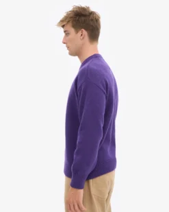 Oversized Merino Wool Crew - Ultra Violet