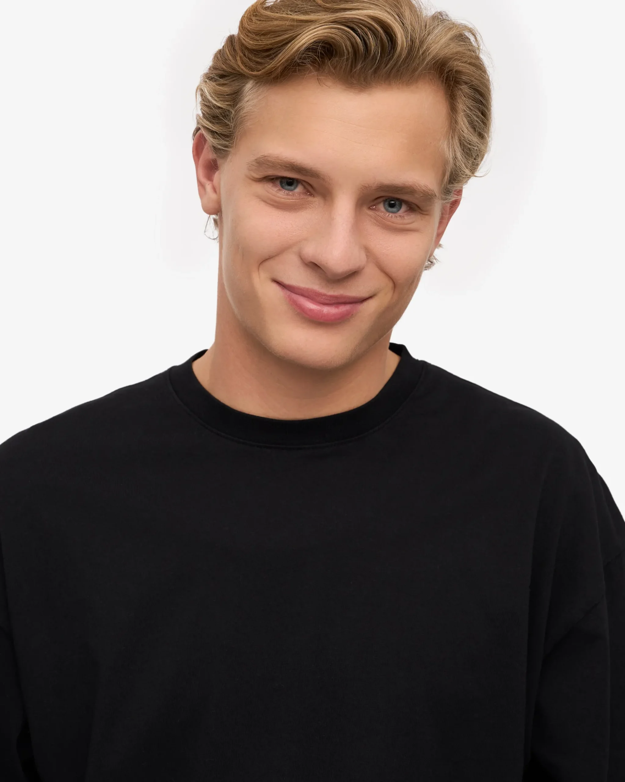 Oversized Organic LS T-Shirt - Deep Black