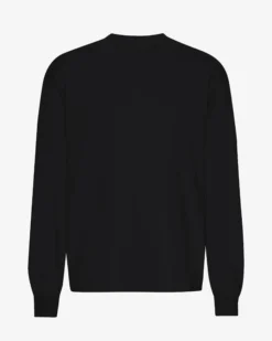 Oversized Organic LS T-Shirt - Deep Black