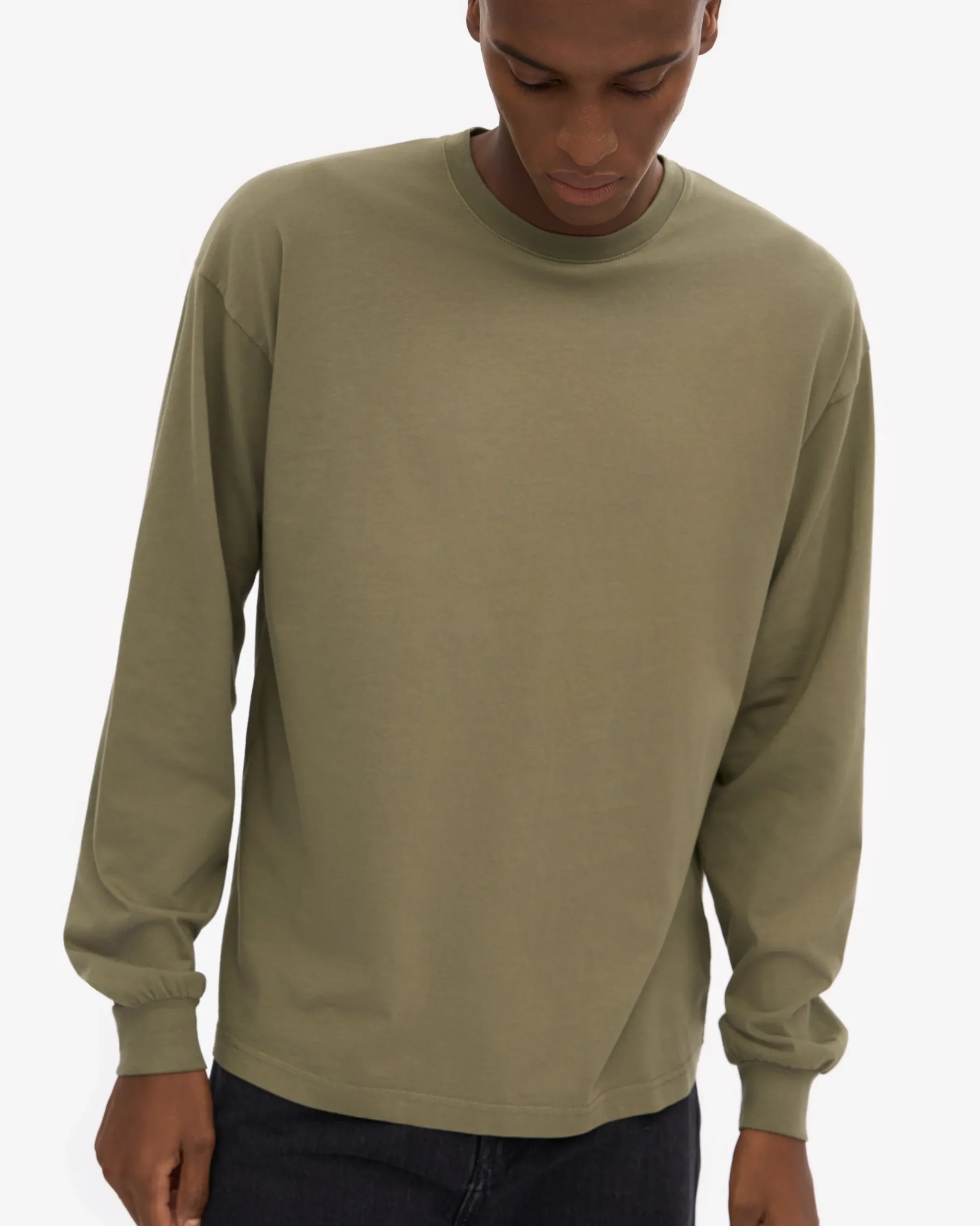 Oversized Organic LS T-Shirt - Dusty Olive