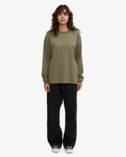 Oversized Organic LS T-Shirt - Dusty Olive