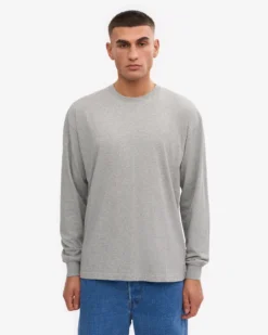 Oversized Organic LS T-Shirt - Faded Khaki