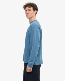 Oversized Organic LS T-Shirt - Faded Indigo