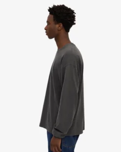 Oversized Organic LS T-Shirt - Faded Black