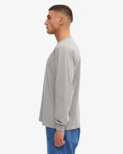 Oversized Organic LS T-Shirt - Heather Grey