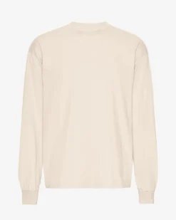 Oversized Organic LS T-Shirt - Ivory White
