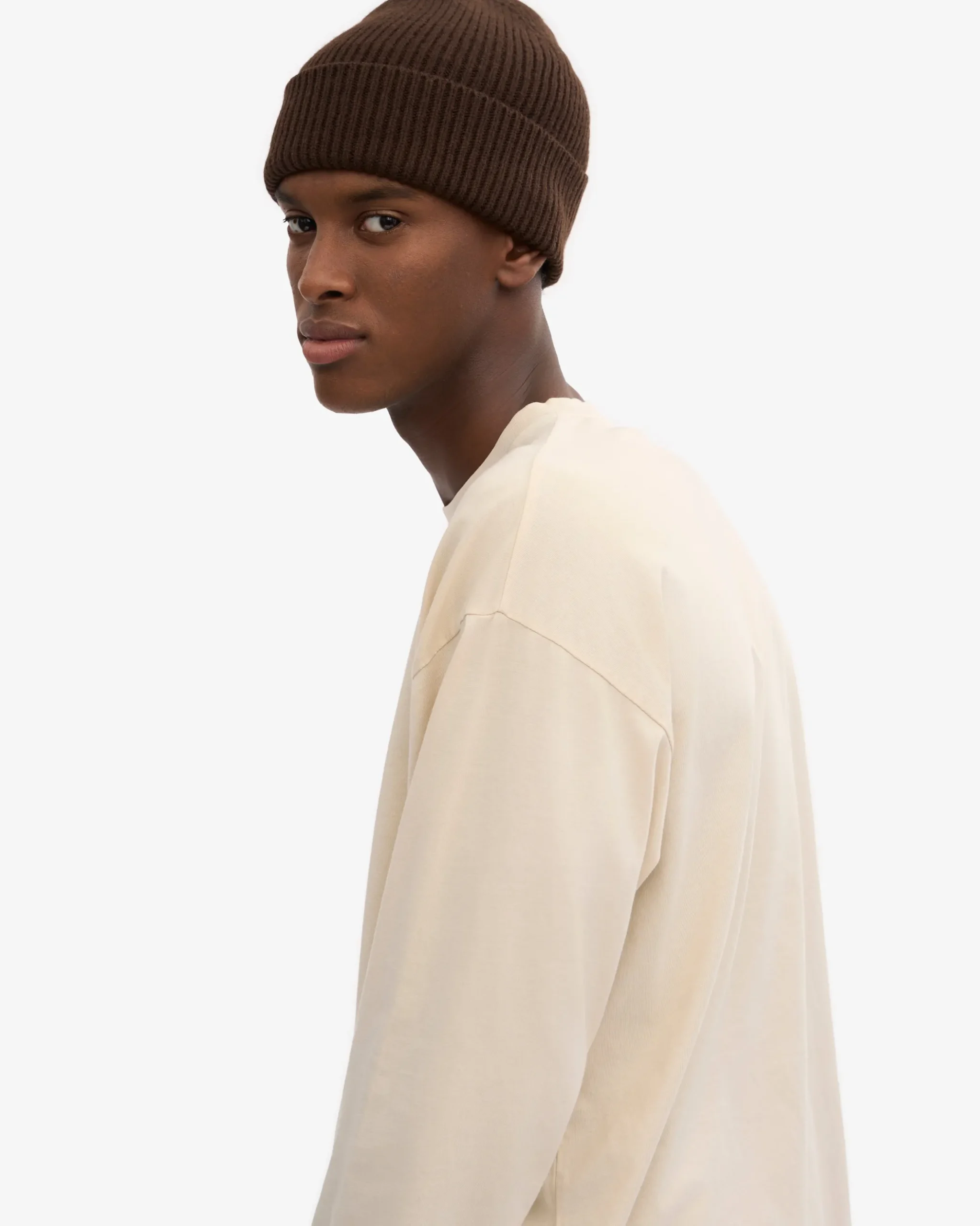 Oversized Organic LS T-Shirt - Ivory White