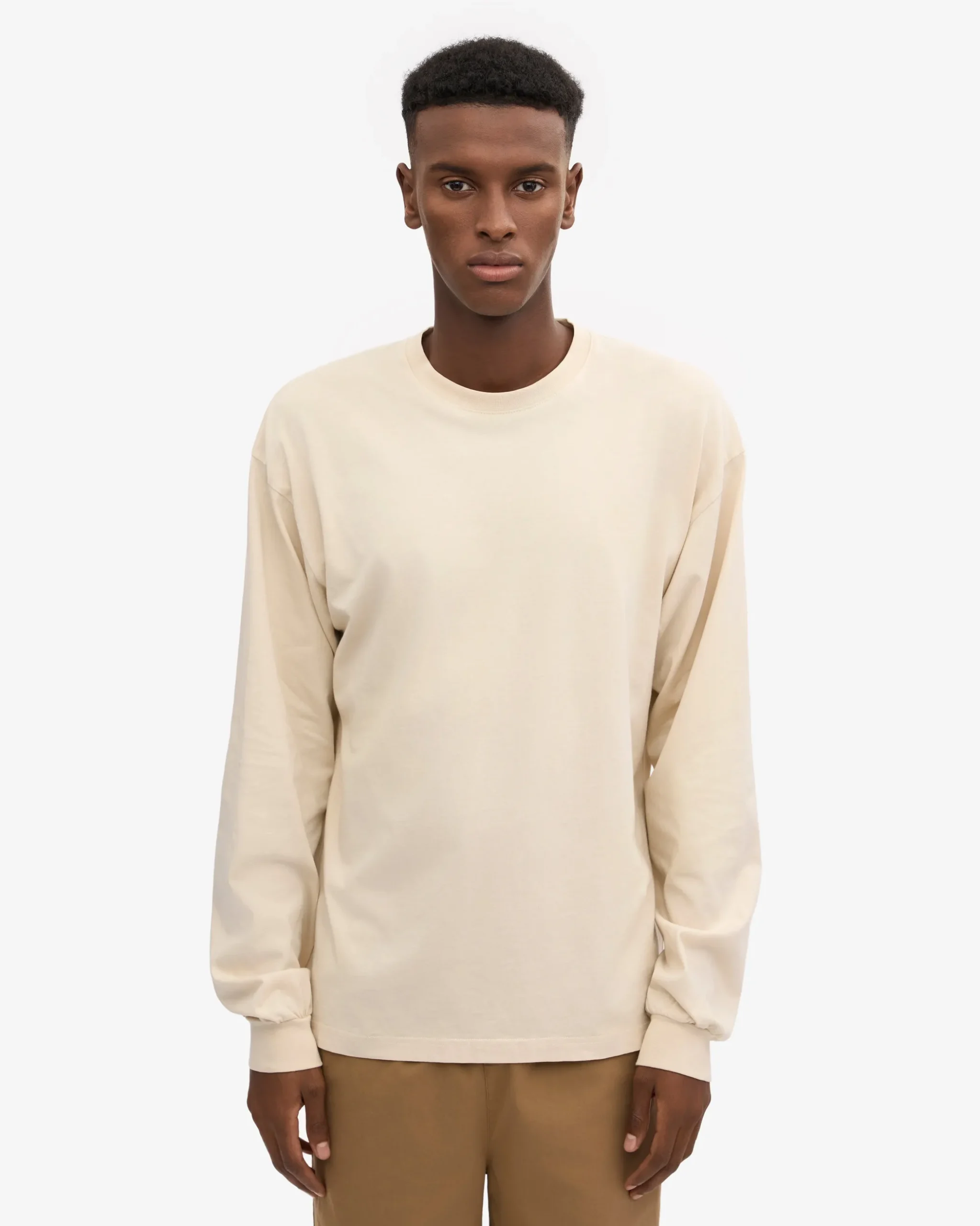 Oversized Organic LS T-Shirt - Ivory White