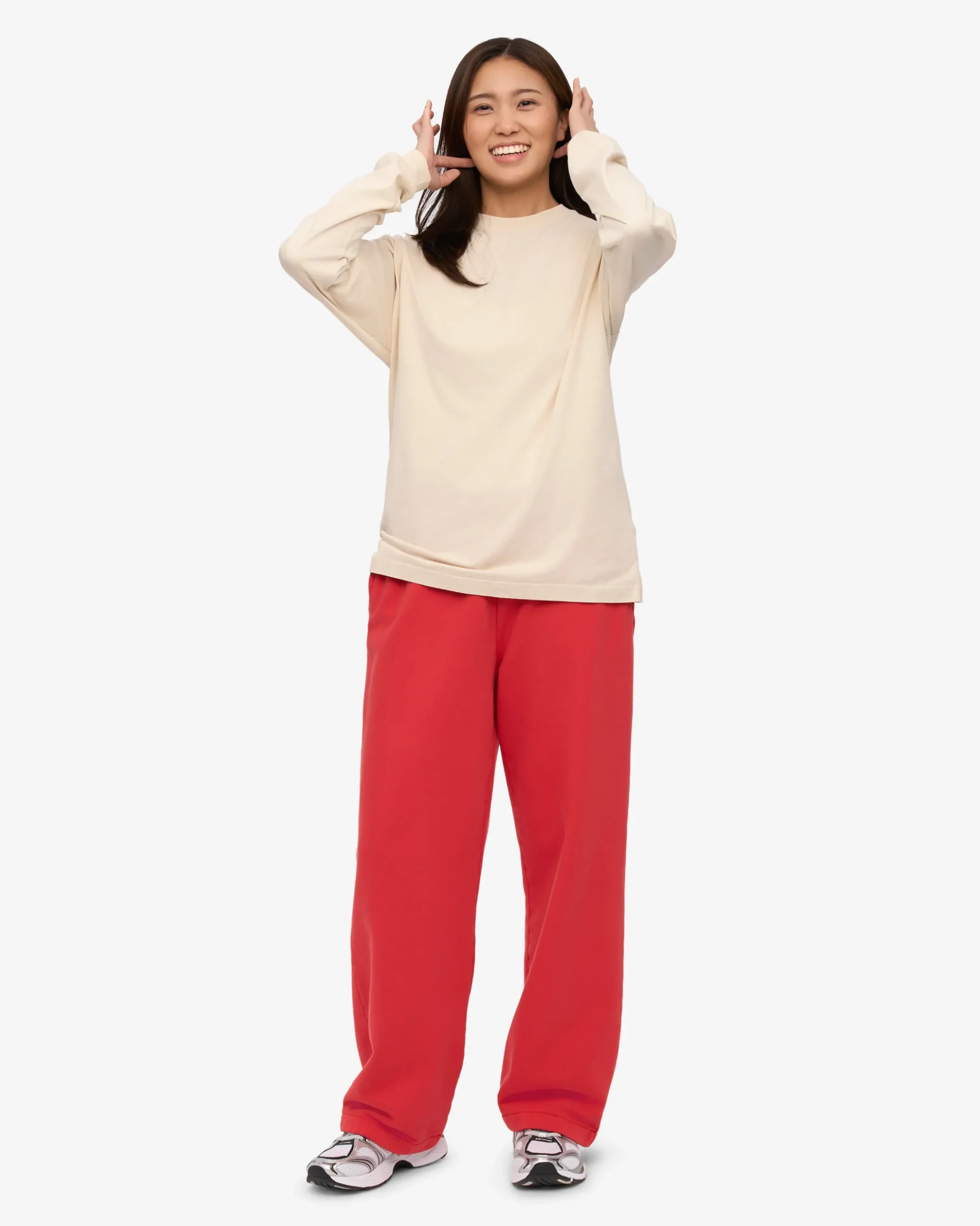 Oversized Organic LS T-Shirt - Ivory White