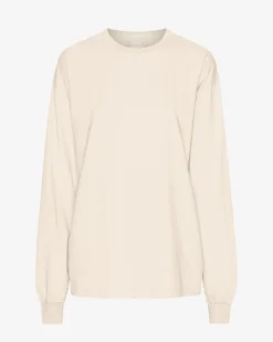 Oversized Organic LS T-Shirt - Ivory White