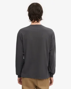 Oversized Organic LS T-Shirt - Lava Grey
