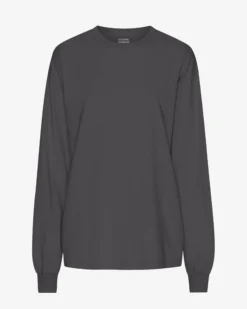 Oversized Organic LS T-Shirt - Lava Grey